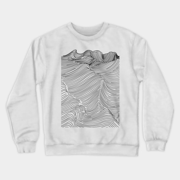 Wavy Crewneck Sweatshirt by bulografik